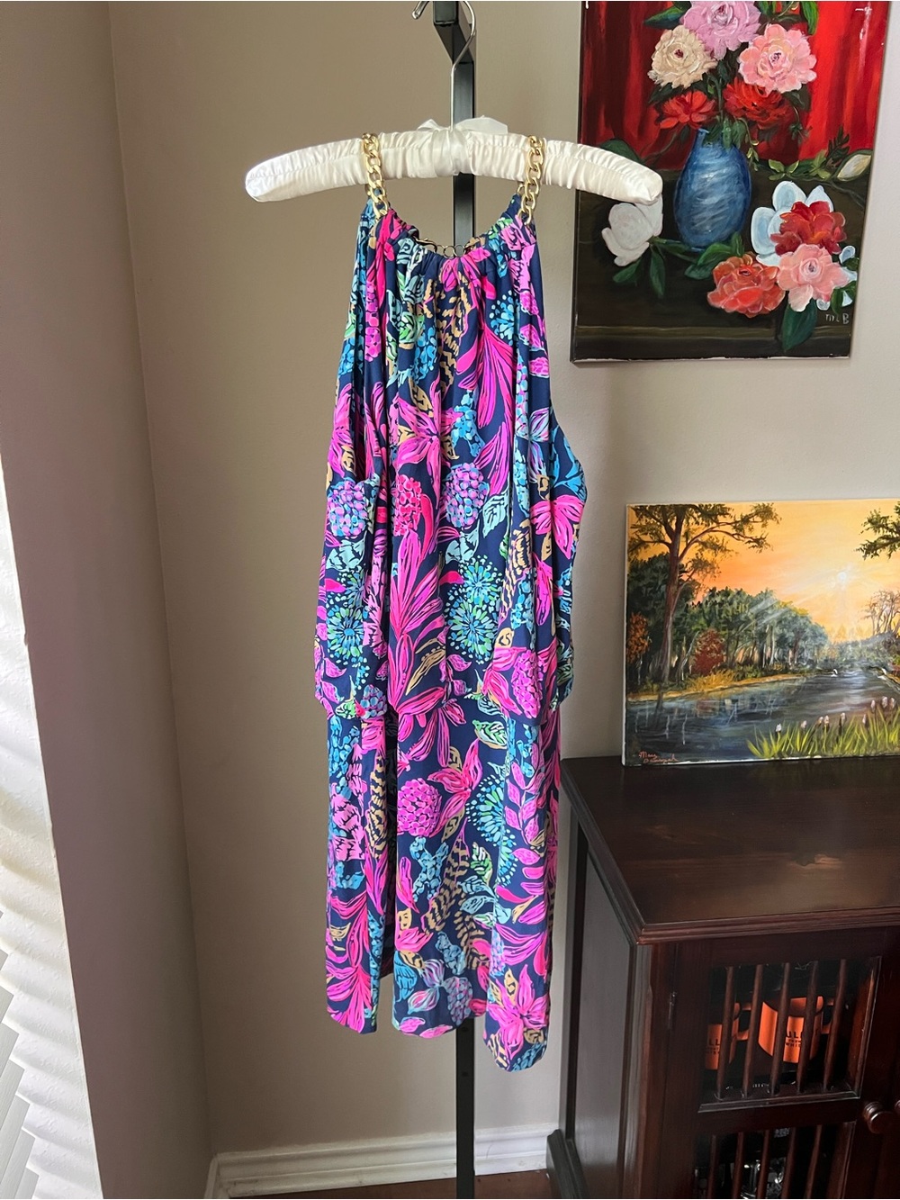 Lilly Pulitzer sonique halter Aegean navy calypso coast dress RARE - Picture 2 of 13